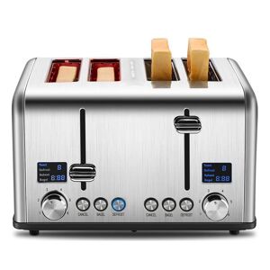 MegaChef 4-Slice Stainless Steel Toaster, Multicolor - Size: One Size