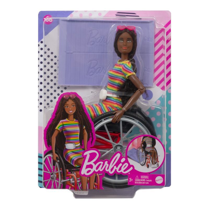 Barbie Fashionistas Wheelchair Fashion Doll and Accessories Set, Multicolor - Size: One Size