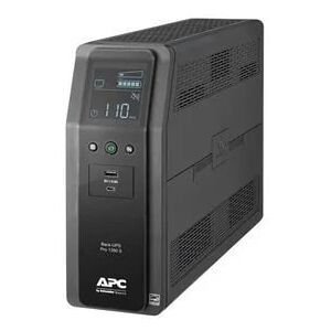 APC Back-UPS Pro 1350S, 1350VA, 120V, Sinewave, AVR, LCD, 2 USB charging ports, 10 NEMA outlets (4 surge)