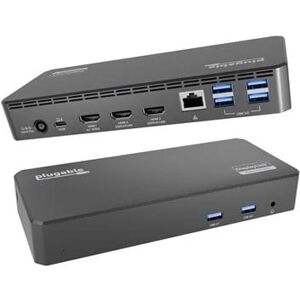 Plugable 12-in-1 USB-C Triple Monitor Docking Station, 100W Laptop Charging