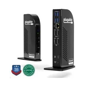 Plugable 14-in-1 USB-C Docking Station for 4 Monitor Setup with 96W Laptop Charging
