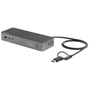 StarTech.com Dual Monitor 4K Hybrid Universal USB-C & USB-A Laptop Docking Station with 100W Power Delivery