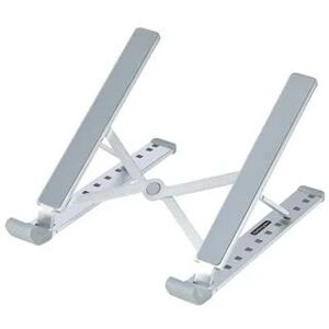 StarTech.com Foldable Collapsible and Angle Adjustable Ergonomic Laptop Riser Stand - Silver