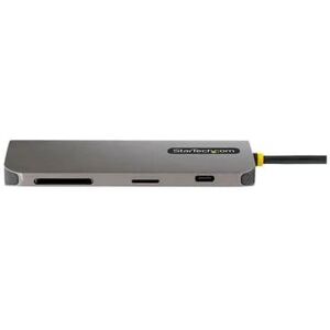 StarTech.com USB-C Multiport Travel Docking Station + 3 Port 5Gbps USB-A Hub + 100W USB Power Delivery