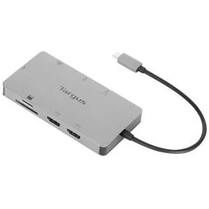 Targus USB-C Dual HDMI 4K Docking Station with 100W PD Pass-Thru - Silver
