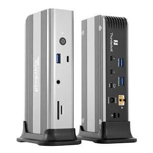 Plugable Thunderbolt 5 Dock with 3x Thunderbolt 5 Ports, 140W Laptop Charging