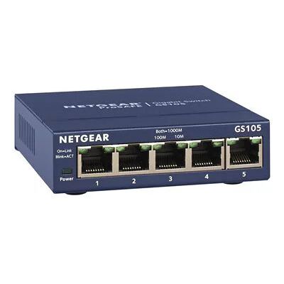 Netgear 5-Port Gigabit Ethernet Unmanaged Switch Netgear 5-Port Gigabit Ethernet Unmanaged Switch
