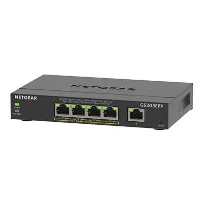 Netgear 5-Port High-Power PoE+ Gigabit Ethernet Easy Smart Managed Essentials Switch with 4 PoE+ Ports (120W) Netgear 5-Port High-Power PoE+ Gigabit Ethernet Easy Smart Managed Essentials Switch with 4 PoE+ Ports (120W)