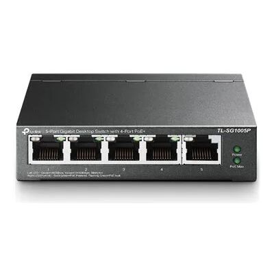 TP-Link TL-SG1005P 5 Port Gigabit PoE Switch 4 PoE+ Ports @65W Desktop Plug & Play TP-Link TL-SG1005P 5 Port Gigabit PoE Switch 4 PoE+ Ports @65W Desktop Plug & Play