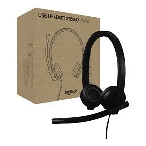 Logitech H570e Wired USB-A Stereo Headset for Teams - Black Logitech H570e Wired USB-A Stereo Headset for Teams - Black