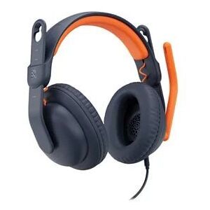 Logitech Zone Learn EDU Over-Ear USB-C Headset - Black/Orange