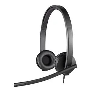 Logitech H570e Wired USB Stereo Headset with Noise-Cancelling Microphone - Black