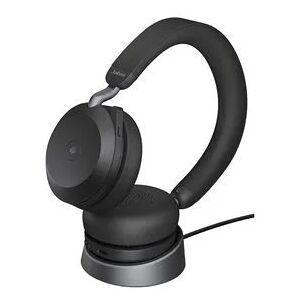 Jabra Evolve2 75 USB-C MS Stereo Headset with Charging Stand - Black