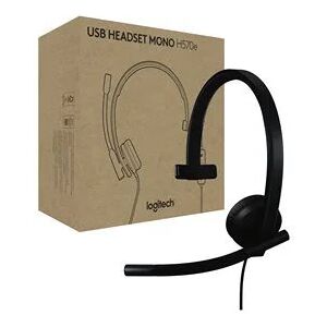 Logitech H570e Wired USB-C Mono Headset for Teams - Black