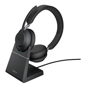 Jabra Evolve2 65 Link380c MS Stereo Wireless Noise-Isolating Headset with Stand - Black