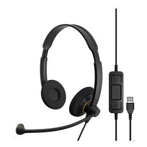 EPOS IMPACT SC 60 USB ML Wired On-Ear Headset - Black with Orange Highlights