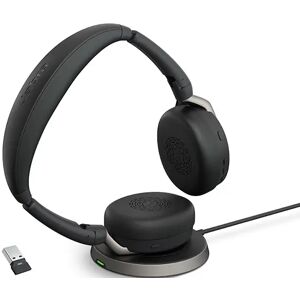 Jabra Evolve2 65 Flex Link380a MS Stereo Headset with Wireless Charger