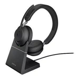 Jabra Evolve2 65 Link380a MS Stereo Headset with Desk Stand - Black