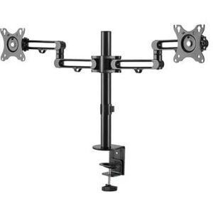 StarTech.com Desk Mount Dual Monitor Arm - Desk Clamp VESA Compatible Monitor Mount for up to 32" (17.6lb/8kg) Displays - Ergonomic Articulating Monitor Arm - Height Adjustable/Tilt/Swivel/Rotating