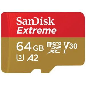 SanDisk 64GB Extreme UHS-I microSDXC Memory Card with SD Adapter