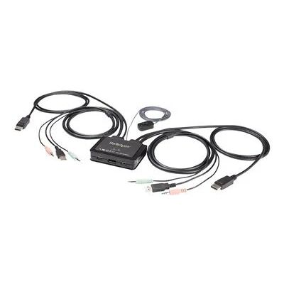 StarTech.com 2-Port USB DisplayPort Cable KVM Switch w/ Audio - 4K 60Hz StarTech.com 2-Port USB DisplayPort Cable KVM Switch w/ Audio - 4K 60Hz