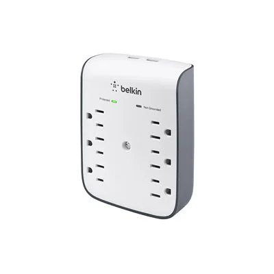Belkin SurgePlus 6 Outlet USB Wall Mount, 10W Belkin SurgePlus 6 Outlet USB Wall Mount, 10W