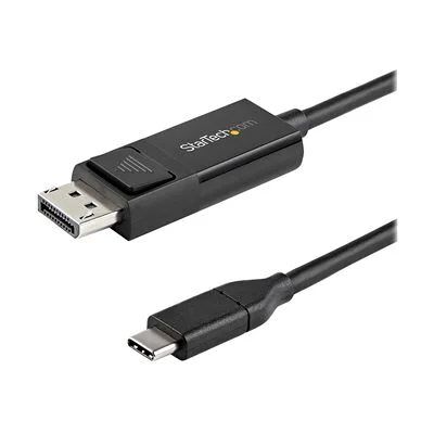 StarTech.com USB-C to Bidirectional DisplayPort 1.2 Cable or DP Reversible Video Adapter Cable, 2m/6.6ft - Black StarTech.com USB-C to Bidirectional DisplayPort 1.2 Cable or DP Reversible Video Adapter Cable, 2m/6.6ft - Black
