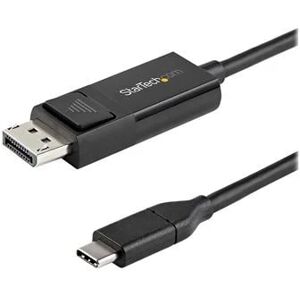 StarTech.com USB-C to Bidirectional DisplayPort 1.2 Cable or DP Reversible Video Adapter Cable, 2m/6.6ft - Black