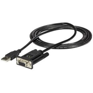 StarTech.com 1-Port USB to Serial RS232 Adapter, FTDI DB9 Serial DCE Adapter Cable, 6ft / 1.8m