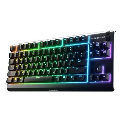 SteelSeries Apex 3 TKL Wired Membrane Whisper Quiet Switch Gaming Keyboard with RGB Backlighting - Black SteelSeries Apex 3 TKL Wired Membrane Whisper Quiet Switch Gaming Keyboard with RGB Backlighting - Black
