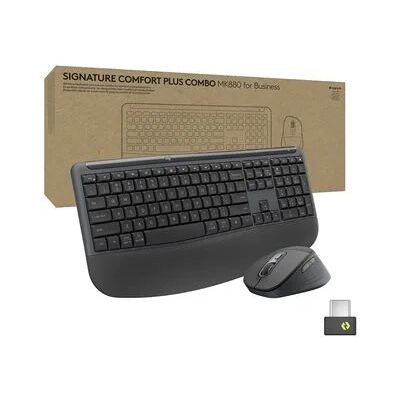 Logitech MK880 Signature Comfort Plus Keyboard and Mouse Combo for Business - Graphite Logitech MK880 Signature Comfort Plus Keyboard and Mouse Combo for Business - Graphite