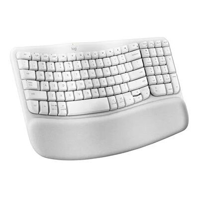 Logitech Wave Keys Wireless Ergonomic Keyboard - Off-White Logitech Wave Keys Wireless Ergonomic Keyboard - Off-White