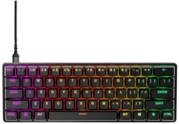 SteelSeries Apex Pro Mini 60% Wired Mechanical OmniPoint Adjustable Actuation Switch Gaming Keyboard with RGB Backlighting - Black