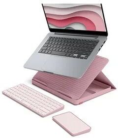 Logitech Casa Pop-Up Desk Keyboard and Touchpad Foldaway Kit - Bohemian Blush