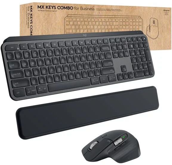 Logitech MX Keys Combo for Business   Gen 2 (Graphite) - Brown Box