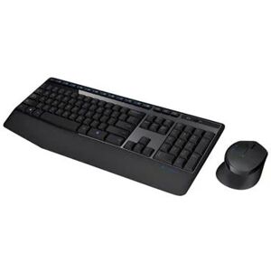 Logitech MK345 Comfort Wireless Keyboard and Mouse Combo with Palm Rest - Black