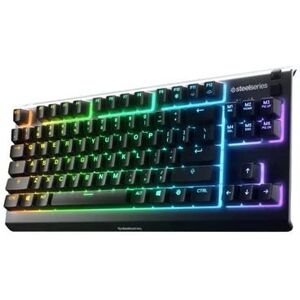 SteelSeries Apex 3 TKL Wired Membrane Whisper Quiet Switch Gaming Keyboard with RGB Backlighting - Black