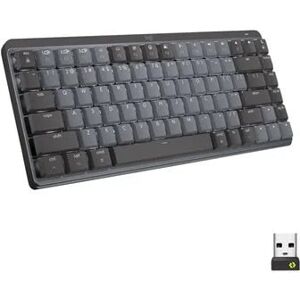 Logitech MX Mechanical Mini Minimalist Wireless Illuminated Keyboard (Clicky) (Graphite) - Brown Box