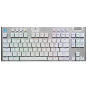 Logitech G G915 X LIGHTSPEED TKL Wireless Mechanical GL Gaming Keyboard with RGB Backlighting, Brown Tactile Switch - White