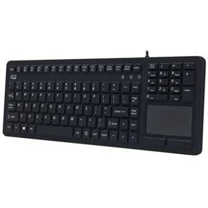 Adesso SlimTouch 270 Ergonomic Full-Size Wired Membrane Keyboard with Touchpad - Black