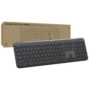 Logitech K620 Signature Slim Wired Keyboard for Business, Brown Box - Graphite