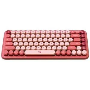 Logitech POP Keys Wireless Mechanical Keyboard with Customizable Emoji Keys - Heartbreaker Rose