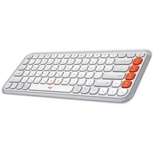 Logitech POP Icon Keys Bluetooth Keyboard - Off-White & Orange