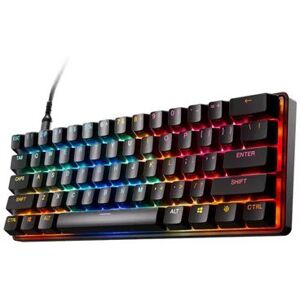 SteelSeries Apex Pro Mini Gen 3 60% V2 Wired Mechanical OmniPoint Adjustable Gaming Keyboard with Rapid Tap - Black