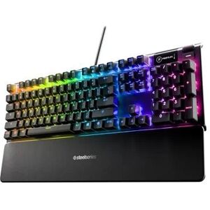 SteelSeries Apex 5 Wired Gaming Hybrid Mechanical Blue Switch Keyboard with RGB Back Lighting - Black