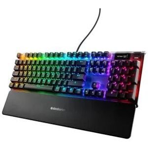 SteelSeries Apex 7 Mechanical Gaming Keyboard – OLED Smart Display – USB Passthrough and Media Controls – Linear and Quiet – RGB Backlit (Red Switch)