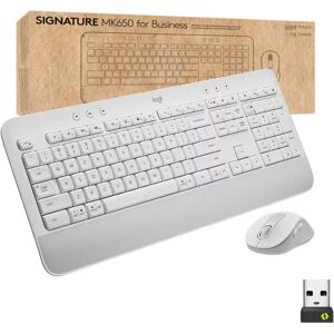 Logitech MK650 Signature Keyboard & Mouse Combo for Business - Off-White