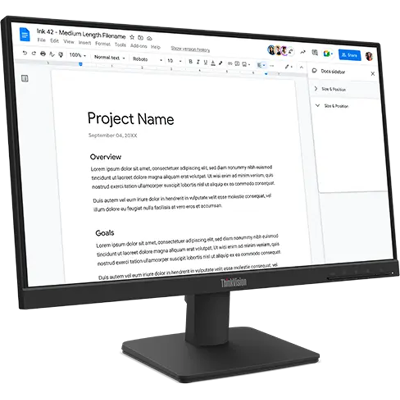 Lenovo ThinkVision 21.5 inch IPS FHD 100Hz Monitor - S22-4e Lenovo ThinkVision 21.5 inch IPS FHD 100Hz Monitor - S22-4e