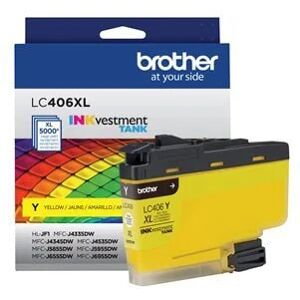 Brother LC406XLYS High Yield Ink Cartridge For Use With MFCJ4335DW, J4335DWXL,5855DW & J6555DW - Yellow