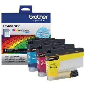 Brother LC4063PKS Standard Yield Color Ink Cartridge 3 Pack (1 each of Cyan, Magenta and Yellow) For Use With MFCJ4335DW, J4335DWXL,5855DW & J6555DW